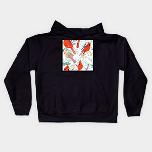 Winter cardinals Kids Hoodie